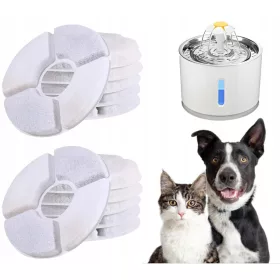    Filter für Brunnen für Katzen, Hunde, Trinker, Spender, Filter-Set x6