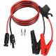  12AWG-Solarpanel-Anschluss, Krokodilklemmen, 25A-Sicherung