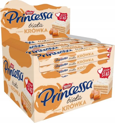 Princessa Biała Krówka 40g - Köstlicher Karamell-Waffelriegel