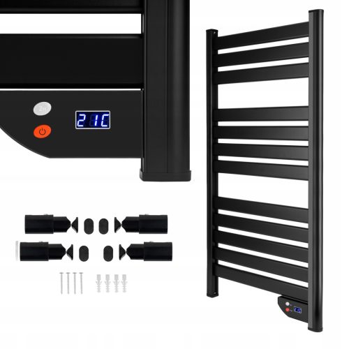  Gruber Heizung elektrischer Badheizkörper 500 W 560 x 1020 mm schwarz