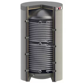    Wärmepuffer mit zwei Spulen 500L Puffer mit zwei Spulen 500L 1,2+1,8m2