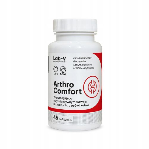  LAB-V Arthro Comfort Gelenkgesundheitsunterstützung für Hunde und Katzen, 45 Kapseln