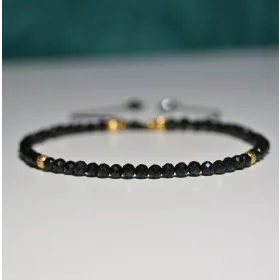    Turmalin-Armband Schwarz 3 mm – Crystals Break Talisman Geschenk