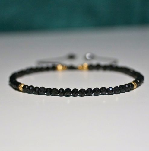  Turmalin-Armband Schwarz 3 mm – Crystals Break Talisman Geschenk