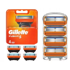    Ersatzklingenpatronen für Gillette Fusion 5 Rasierer, 4 Stück, scharf