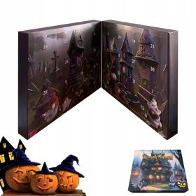  HALLOWEEN-ZWERG-ADVENTSKALENDER 2024 MIT 31 SAMMELPUPPEN