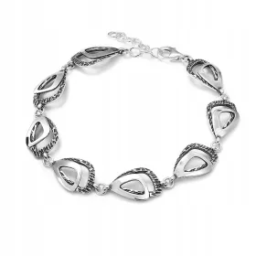  Verstellbares Armband aus oxidiertem Silber pr925
