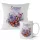  GESCHENK FÜR EIN MÄDCHEN – BECHER + KISSENSET – SCHMETTERLING
