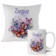  GESCHENK FÜR EIN MÄDCHEN – BECHER + KISSENSET – SCHMETTERLING