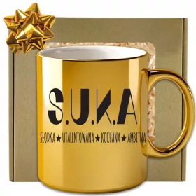    GOLDSPIEGEL-Tasse, LUSTIGES GESCHENK FÜR FRAU, Hündin, KOSTENLOSE VERPACKUNG
