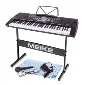    Orgeltastatur mit STAND-Aufklebern zum Erlernen des Spielens von Musiknoten. Tastaturständer