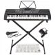  Keyboard-Orgel mit Ständer, Notenaufkleber für Keyboards, Ständer mit Mikrofon