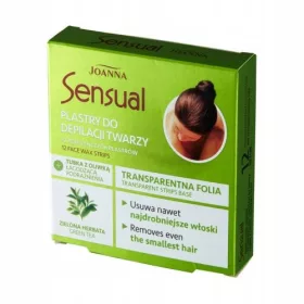    JOANNA Sensual Gesichts-Enthaarungsstreifen, 12 Stück und Tube mit Olivenöl, 10 ml