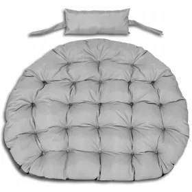    Gartenkissen 110 cm für Storchenneststuhl, wasserdicht, grau