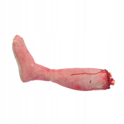  Gebrochene Gliedmaßen. Halloween-Blut am Fuß