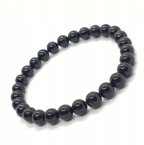  SCHWARZES TURMALIN-Armband 8 mm – Natursteine – schützender Talisman