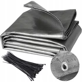   Robuste, Frostresistente Premium-Plane 4x5m mit Montagebändern