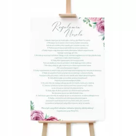    VORSCHRIFTEN für ein lustiges Partyplakat 50x70 cm Fuchsia Buttercup