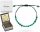  GOLDBAND-ARMBAND MIT DIAMANTEN, KUGELN, GRÜNEN STEINEN AN EINER BAND