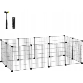    TimeTrade Aluminium-Laufstall für einen kleinen Hund, 90 x 360 x 60 cm