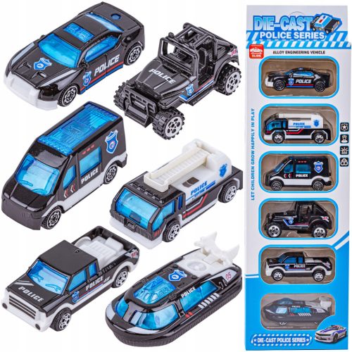  SET SPRING ROCKS POLIZEIWAGEN AUTO POLIZEI Spring Springs Cars 1:64 7x3cm 6-tlg