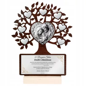    HOCHZEITSJUBILÄUM JUBILÄUM 10 25 40 45 50 GESCHENK SOUVENIR BAUM DES GLÜCKS