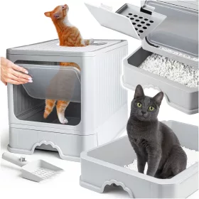    Be-active.pl geschlossene Katzentoilette 49 cm x 37 cm x 38 cm