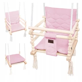    Schaukel für Kindertüren für das Zimmer 3 in 1 Holz Dirty Pink
