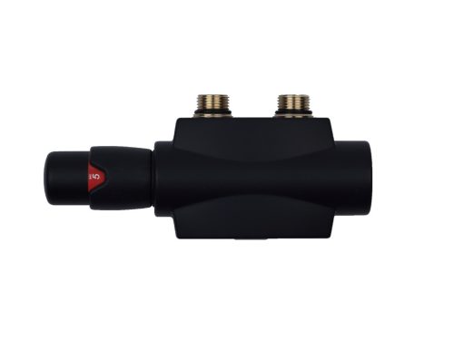  Thermostat-Set Duoplex schwarz – universell gerade und eckig