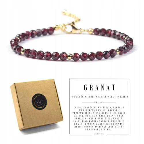  Damenarmband mit GRANIT-Natursteinen + Box
