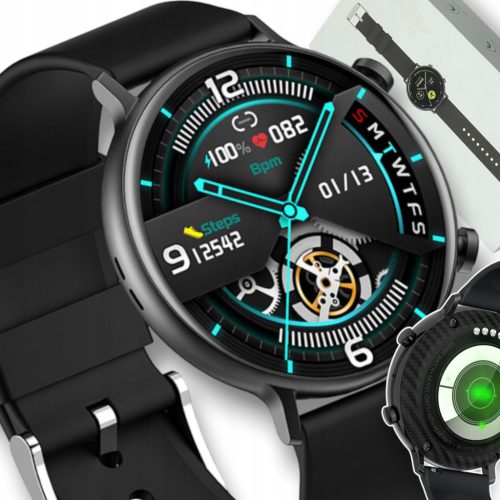  Herrenuhr Smartwatch mit Anrufen, polnisches Menü, eleganter Puls, SMS-Schritte