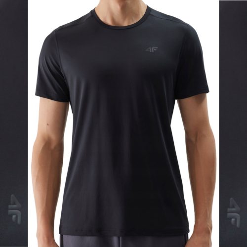  4F REGULAR QUICK-DRY TRAININGS-T-SHIRT FÜR HERREN – SCHWARZ, Größe L