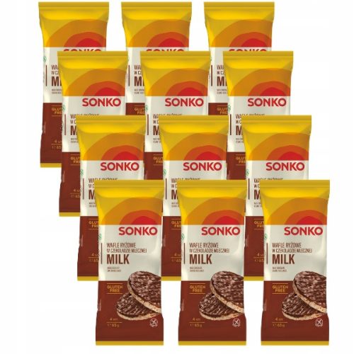 12er Pack Sonko Reiswaffeln in Milchschokolade 65g