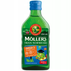   Möller's Tran Norweski Owocowy 250 ml - Nahrungsergänzungsmittel mit Omega-3