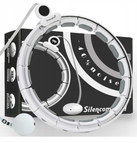  Hula-Hoop-Reifen mit Silencomfort-Noppen, 110 cm, weiß