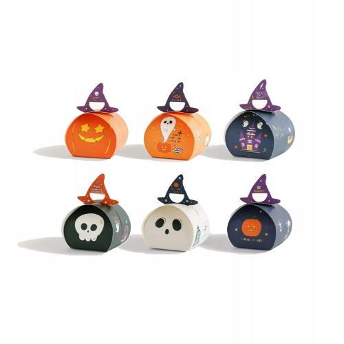  30x Halloween Spooky Pumpkin Party Snack Candy Wrap Bag, Geschenkbox