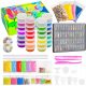  SLIME-SET ZUR HERSTELLUNG KREATIVER JUMBO-SCHLAMPEN, GROßE XXL-Schleime mit 28 Slajm-Schleimen