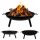  Gartenfeuerstelle Gartengrill 60cm rund mit Griffen Lagerfeuergriff
