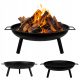  Gartenfeuerstelle Gartengrill 60cm rund mit Griffen Lagerfeuergriff