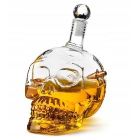  Kugelsichere Totenkopfkaraffe mit Kugel, 700 ml, Halloween