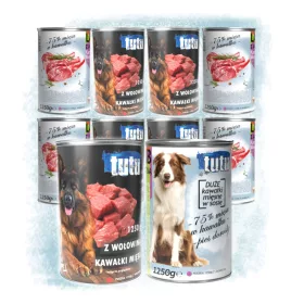    Fleischstücke in MIX-Geschmackssauce 12 x 1250 g TUTU RIND + LAMM