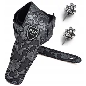  P&P 0864 grauer Gitarrengurt