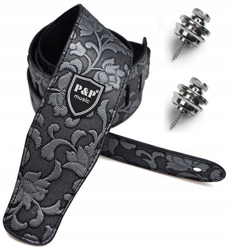  P&P 0864 grauer Gitarrengurt