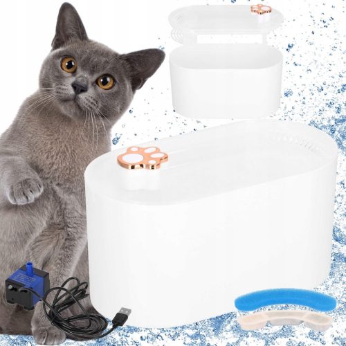  Automatischer Trinkbrunnen für Katzen und Hunde, Schüssel, leiser Trinker + Filter