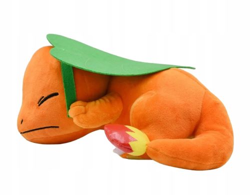  Charmander POKEMON GO MASCOT GROßES Plüschtier, 27 cm, schlafend unter einem Blatt