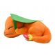  Charmander POKEMON GO MASCOT GROßES Plüschtier, 27 cm, schlafend unter einem Blatt
