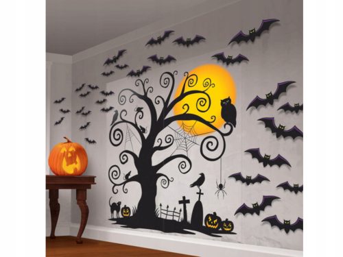  Gruselige Halloween-Baum-Wanddekoration
