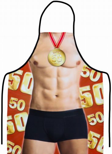  Eine muskulöse Schürze mit Widmung als GESCHENK zum 50. Geburtstag für den Vater eines Mannes