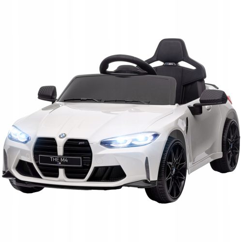  Elektroauto für Kinder mit 12 V, 2,4 G Batterie, weißer BMW M4 Pilot