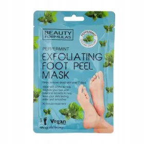  Peeling-Fußmaske mit Pfefferminze, 1 Paar Socken
